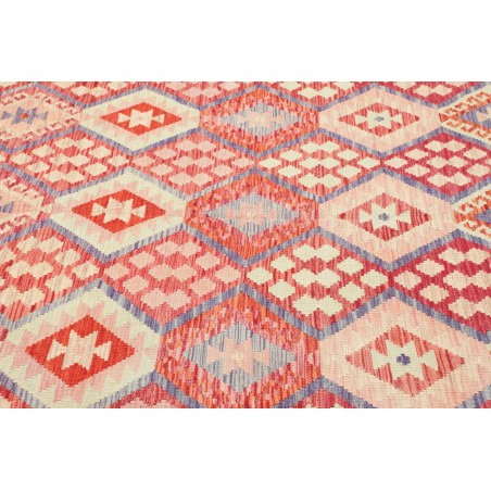 Tappeto Kilim Afghanistan beige rosso 207x306
