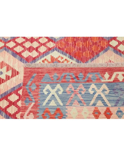 Tappeto Kilim Afghanistan beige rosso 207x306