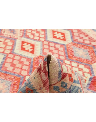 Tappeto Kilim Afghanistan beige rosso 207x306