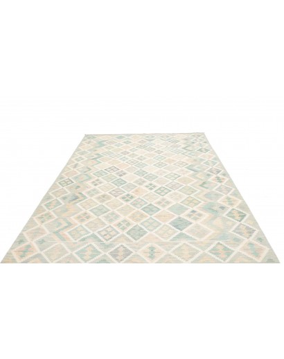 Tappeto Kilim Afghanistan bianco beige 204x302