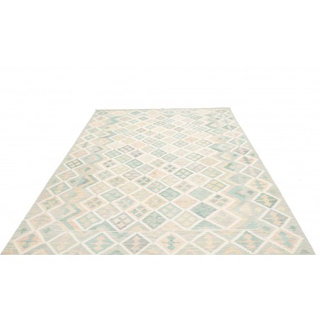 Tappeto Kilim Afghanistan bianco beige 204x302