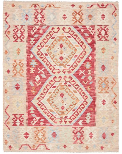 Tappeto Kilim Afghanistan giallo marrone 126x167