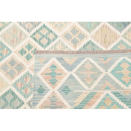 Tappeto Kilim Afghanistan bianco beige 204x302