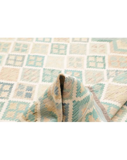Tappeto Kilim Afghanistan bianco beige 204x302