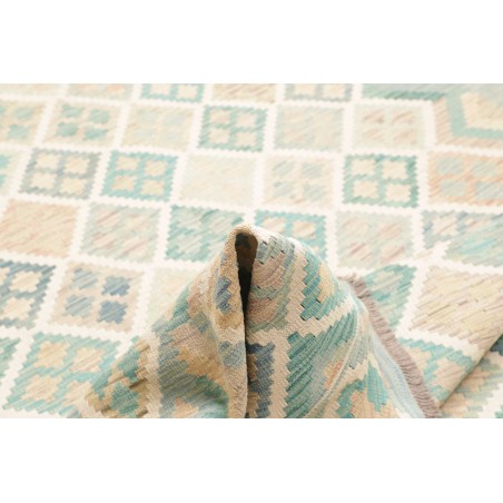 Tappeto Kilim Afghanistan bianco beige 204x302