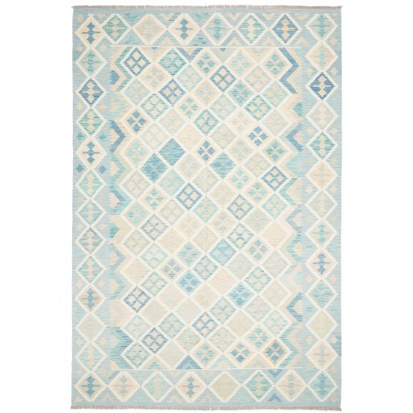 Tappeto Kilim Afghanistan bianco beige 200x297