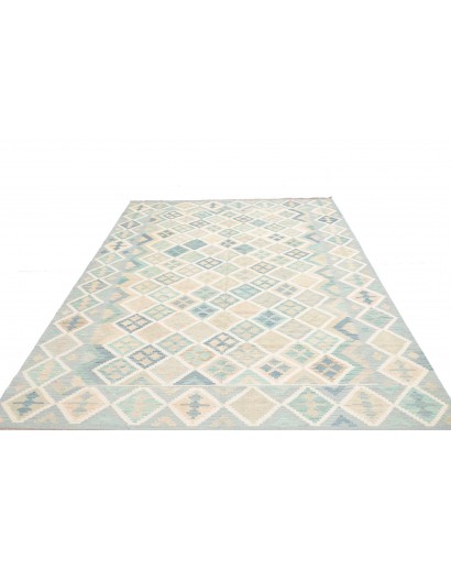 Tappeto Kilim Afghanistan bianco beige 200x297