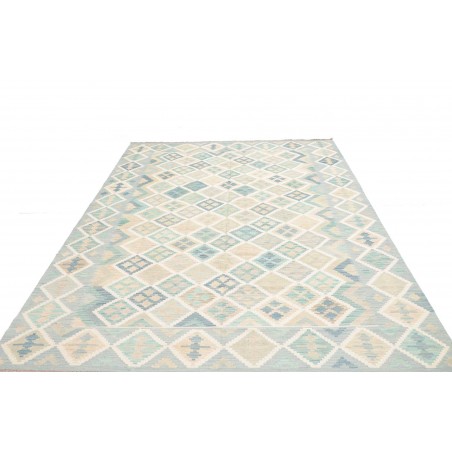 Tappeto Kilim Afghanistan bianco beige 200x297