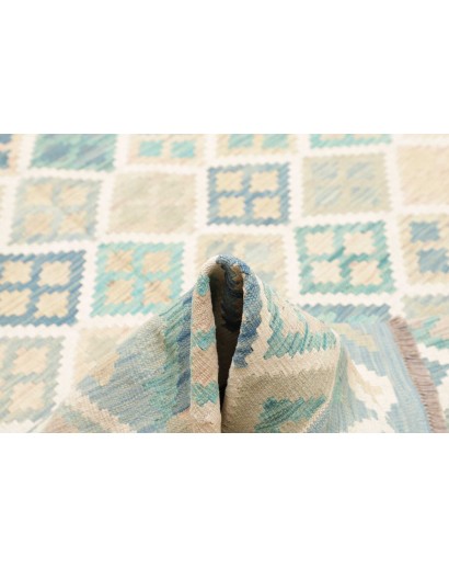 Tappeto Kilim Afghanistan bianco beige 200x297