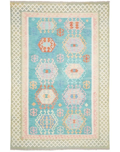 Tappeto Kilim Afghanistan beige bianco 203x297