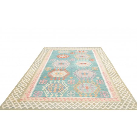 Tappeto Kilim Afghanistan beige bianco 203x297