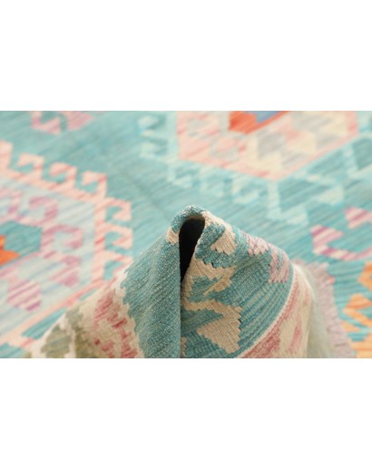 Tappeto Kilim Afghanistan beige bianco 203x297