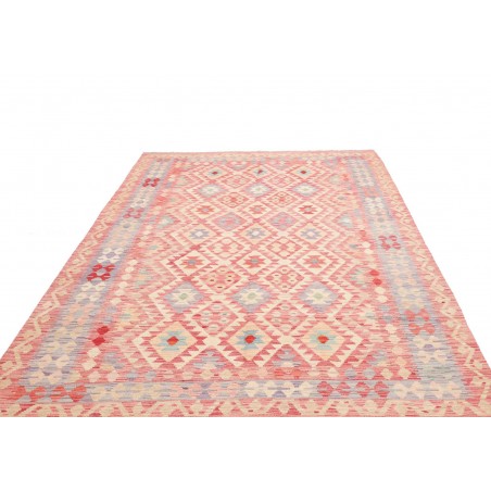 Tappeto Kilim Afghanistan marrone rosso 199x299