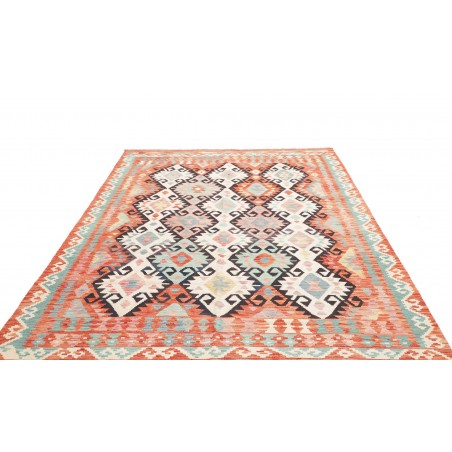 Tappeto Kilim Afghanistan bianco verde 203x292