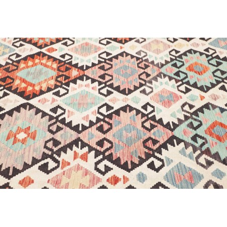 Tappeto Kilim Afghanistan bianco verde 203x292
