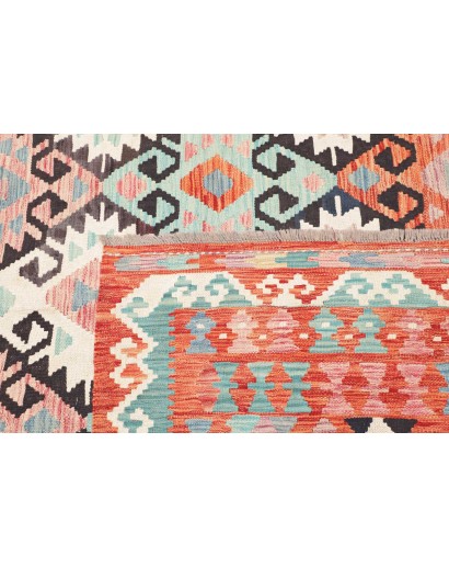 Tappeto Kilim Afghanistan bianco verde 203x292