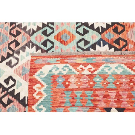 Tappeto Kilim Afghanistan bianco verde 203x292