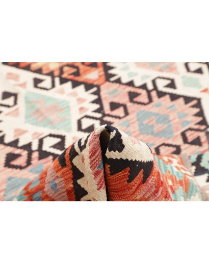 Tappeto Kilim Afghanistan bianco verde 203x292