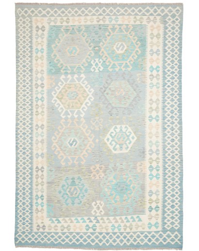 Tappeto Kilim Afghanistan bianco 202x297