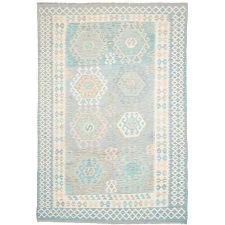 Tappeto Kilim Afghanistan bianco 202x297
