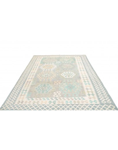 Tappeto Kilim Afghanistan bianco 202x297
