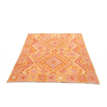 Tappeto Kilim Afghanistan arancione giallo 126x181