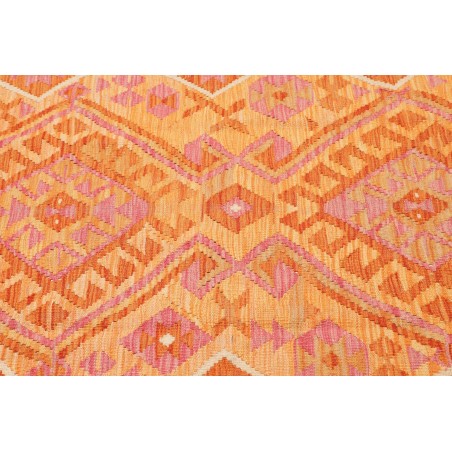 Tappeto Kilim Afghanistan arancione giallo 126x181