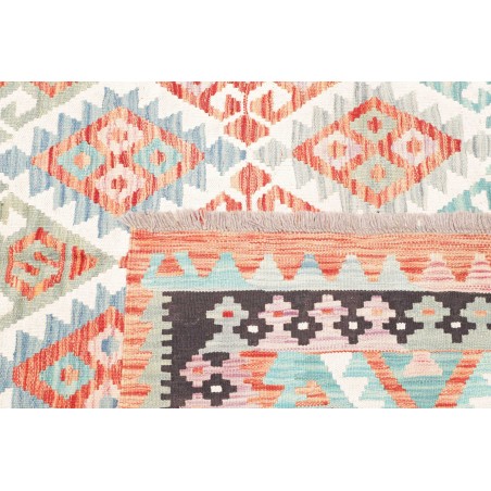 Tappeto Kilim Afghanistan bianco arancione 173x262