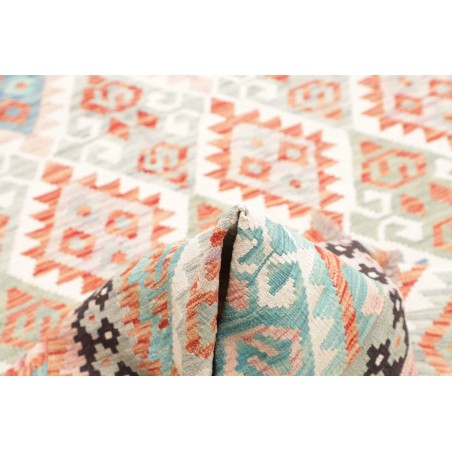 Tappeto Kilim Afghanistan bianco arancione 173x262