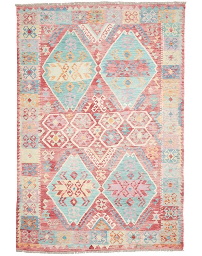 Tappeto Kilim Afghanistan beige giallo 200x292