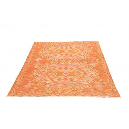 Tappeto Kilim Afghanistan arancione marrone 131x175