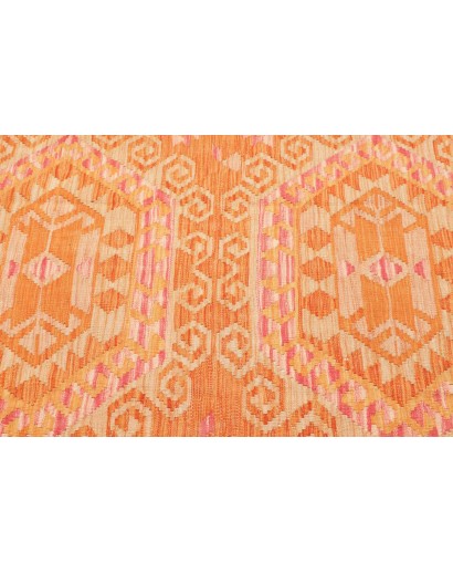 Tappeto Kilim Afghanistan arancione marrone 131x175