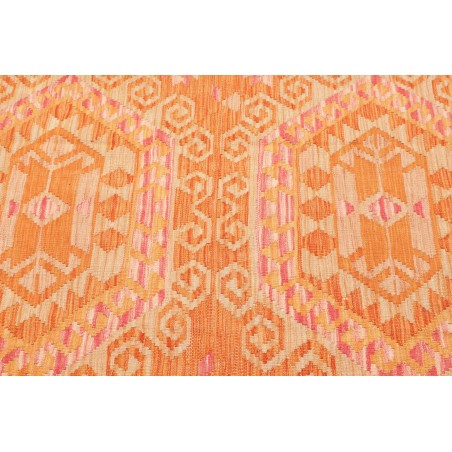 Tappeto Kilim Afghanistan arancione marrone 131x175
