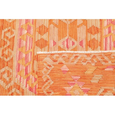 Tappeto Kilim Afghanistan arancione marrone 131x175