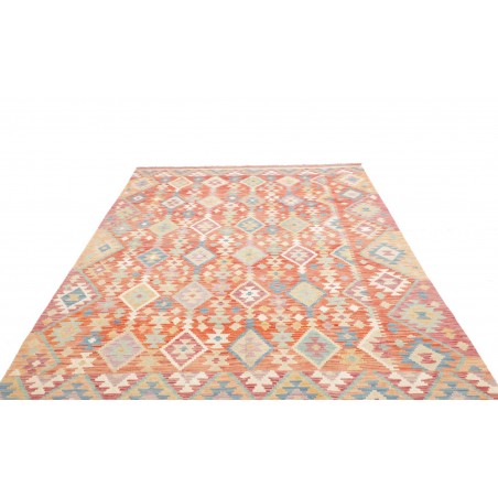 Tappeto Kilim Afghanistan beige rosso 200x302