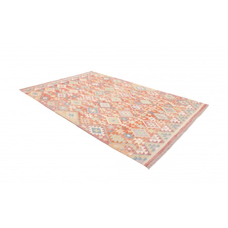 Tappeto Kilim Afghanistan beige rosso 200x302