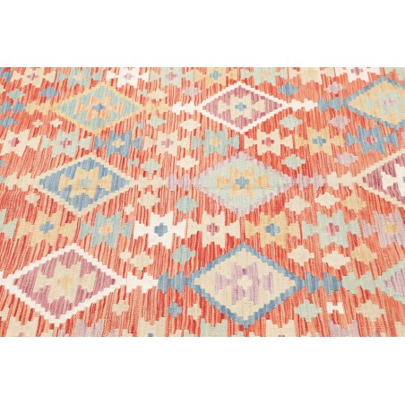 Tappeto Kilim Afghanistan beige rosso 200x302