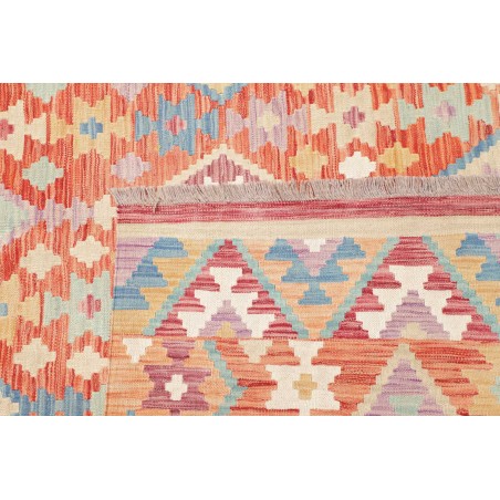 Tappeto Kilim Afghanistan beige rosso 200x302