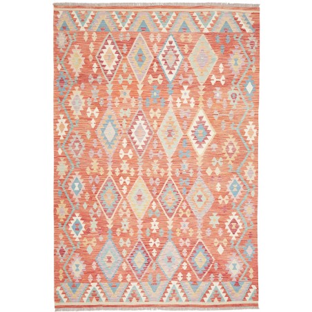 Tappeto Kilim Afghanistan beige rosso 201x298
