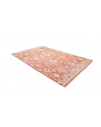 Tappeto Kilim Afghanistan beige rosso 201x298