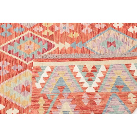 Tappeto Kilim Afghanistan beige rosso 201x298