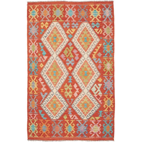 Tappeto Kilim Afghanistan marrone arancione 119x191
