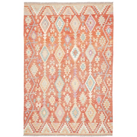 Tappeto Kilim Afghanistan marrone arancione 199x294