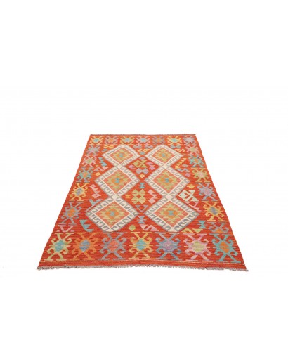 Tappeto Kilim Afghanistan marrone arancione 119x191