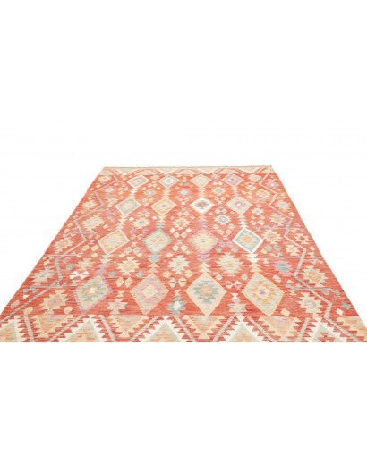 Tappeto Kilim Afghanistan marrone arancione 199x294