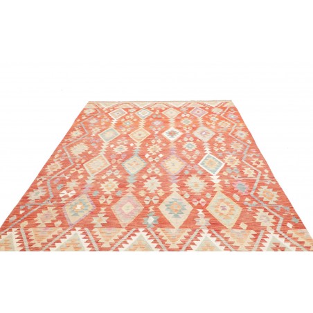 Tappeto Kilim Afghanistan marrone arancione 199x294