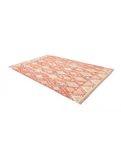 Tappeto Kilim Afghanistan marrone arancione 199x294