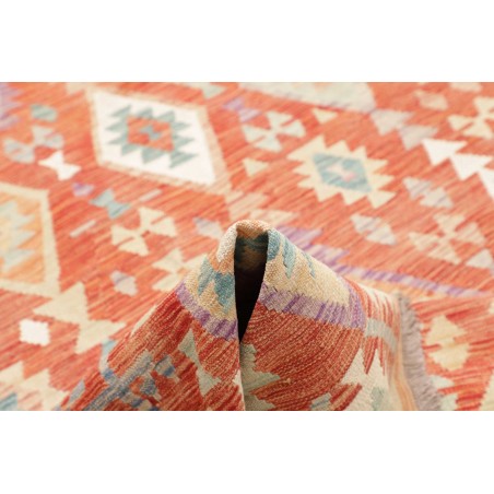 Tappeto Kilim Afghanistan marrone arancione 199x294