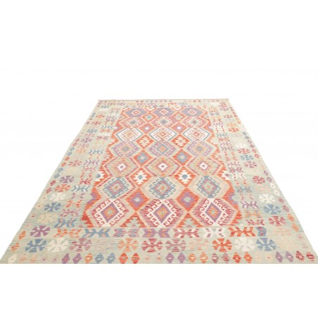 Tappeto Kilim Afghanistan beige bianco 196x304
