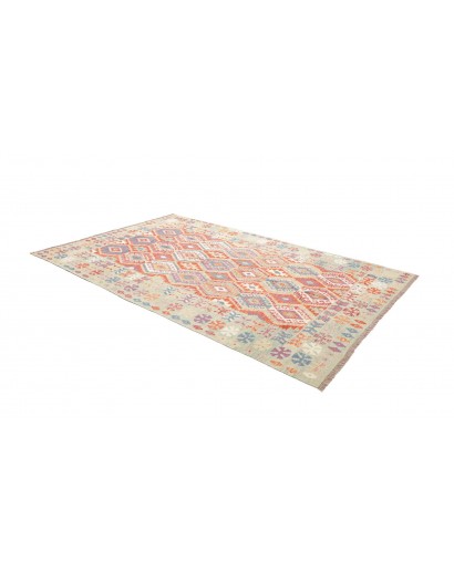 Tappeto Kilim Afghanistan beige bianco 196x304